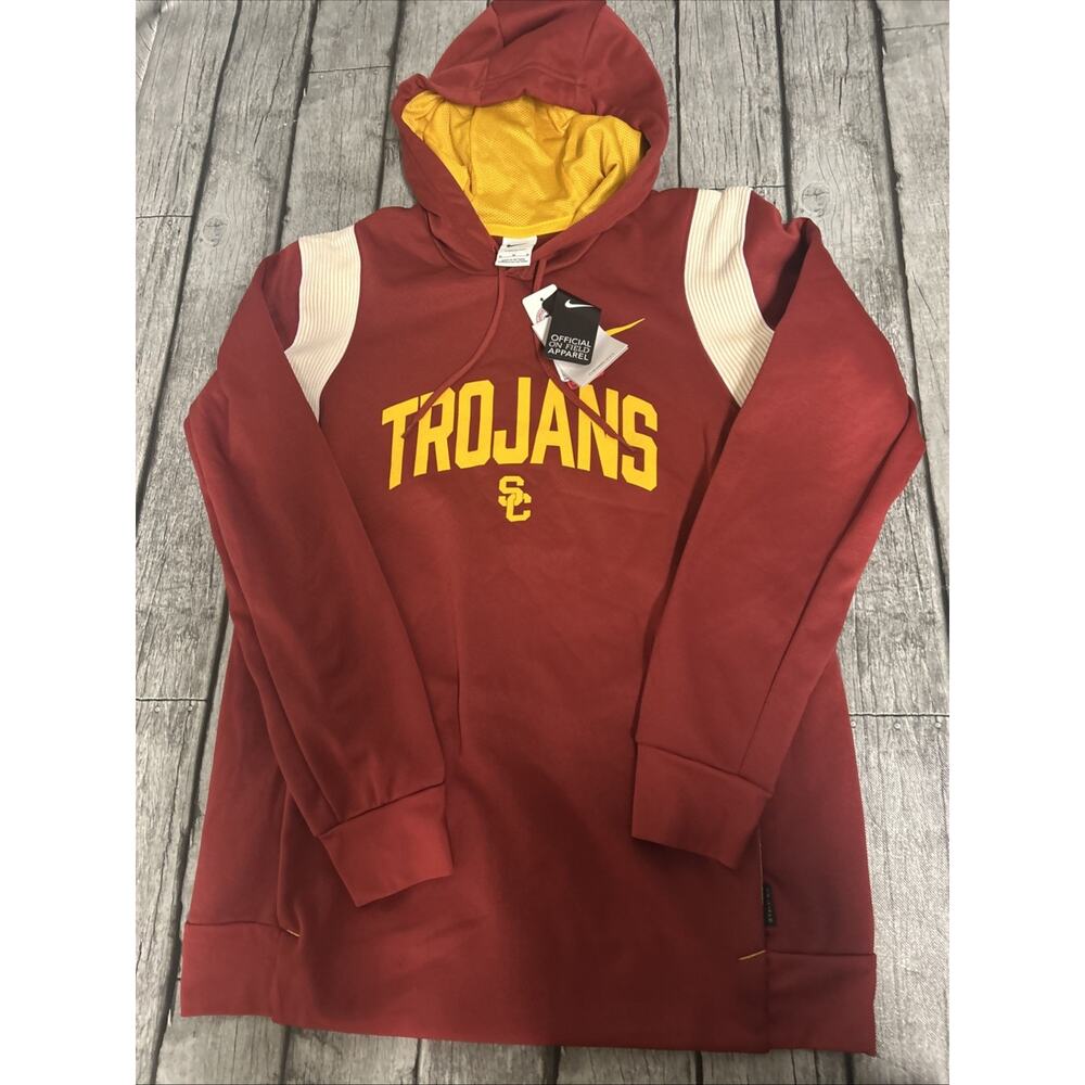 NWT Men’s Nike USC Trojans Hoodie Cardinal Medium Sweatshirt Sideline Performanc